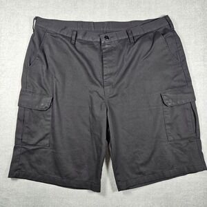 Red Kap Mens Black Industrial Cargo Work Shorts PT66BK Size 42 Poly Cotton Twill
